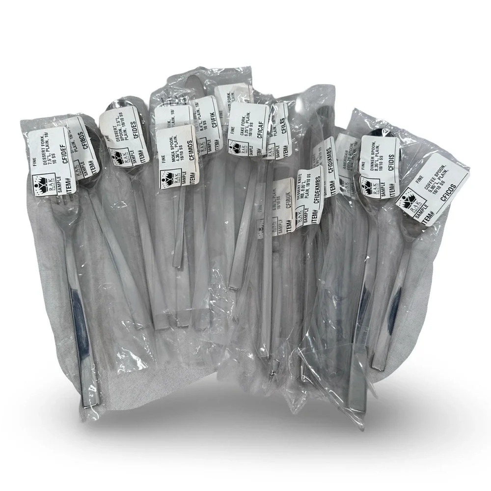 RAK Porcelain Fine 18/10 Stainless Steel Flatware Mixed Sample Lot 15 Pieces NEW